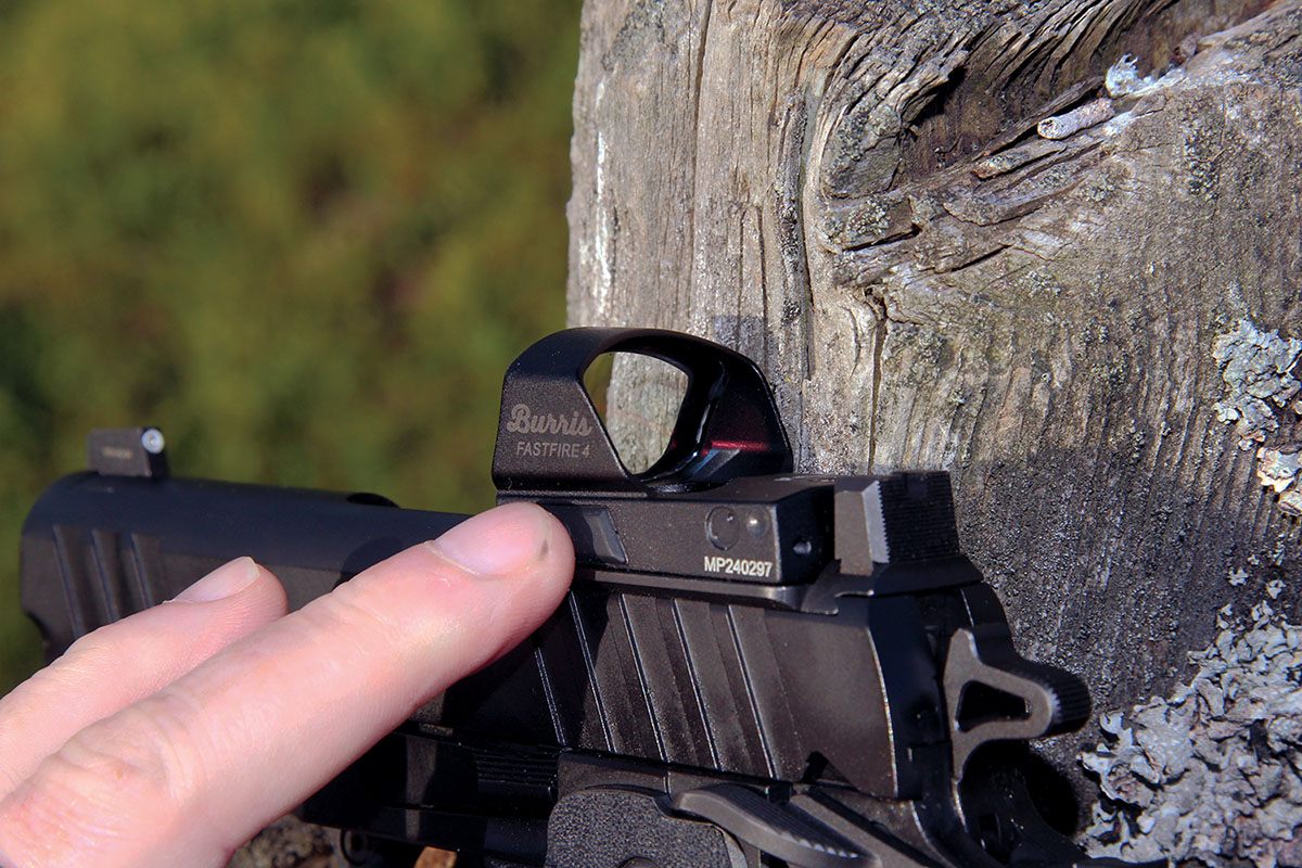 Patrick found the controls on the Burris reflex sight to be completely intuitive and easily  controlled. In fact, he was able to master the sight controls without consulting a user manual.